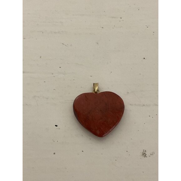 Red Jasper Stone Heart Necklace Pendant Gemstone - Picture 3 of 3
